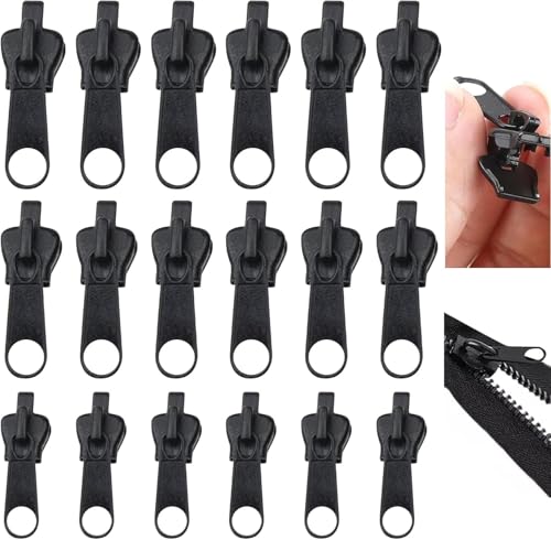 ReißVerschluss Reparatur Set - 18 Stück Ersatz Zipper Reißverschluss - ReißVerschluss Schieber - Abnehmbare Reißverschluss Zipper Pull Fixer Reißverschluss - Universeller Reißverschluss für Jacken, Ko von Qehyuelefu