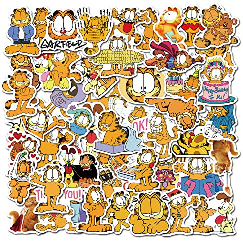 Qemsele Aufkleber für Kinder Kleinkinder, 100 Stück Kinderaufkleber Superheld Aufkleber Sticker für Erwachsene Mädchen Jungen Laptop-Skateboard-Gepäck-Aufkleber Graffiti-Patches-Aufkleber (Garfield) von Qemsele