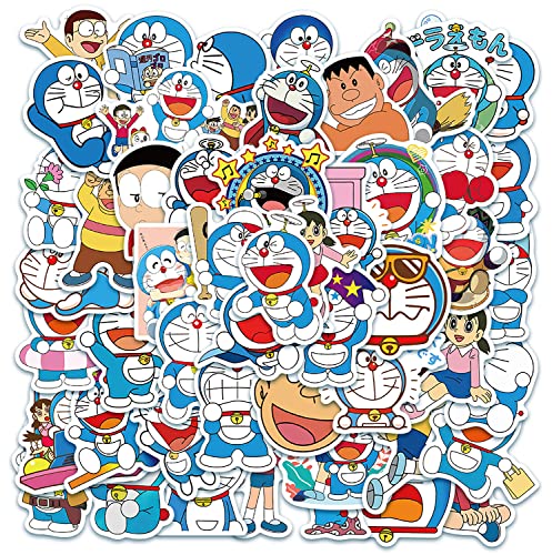 Qemsele Aufkleber für Kinder Kleinkinder, 100 Stück Kinderaufkleber Superheld Aufkleber Sticker für Erwachsene Mädchen Jungen Laptop-Skateboard-Gepäck-Aufkleber Graffiti-Patches-Aufkleber (Doraemon) von Qemsele