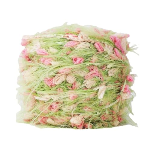 Handgesponnenes Garn, Wolle, Baumwolle, Mohair, Acryl, mit Handgarn, buntes Garn, handgefertigt, gemischt, 100 g von Qeortohers