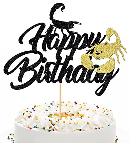 Qerleny Skorpion Cake Toppers, Skorpion Happy Birthday Cake Toppers, Skorpion Themed Birthday Party Decorations von Qerleny