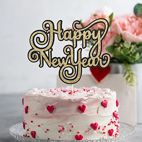 Qertesl Happy New Year Cake Topper, Neujahrstortendekoration, Prost auf 2022 Cake Topper, 2022 Happy New Year Party Dekorationen von Qertesl