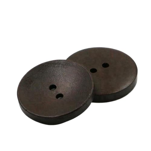 10mm-38mm Holzknöpfe Pullover Mantelknöpfe, Zwei Löcher tiefer Kaffee, 10mm – 5 Stück von Qgsaghty