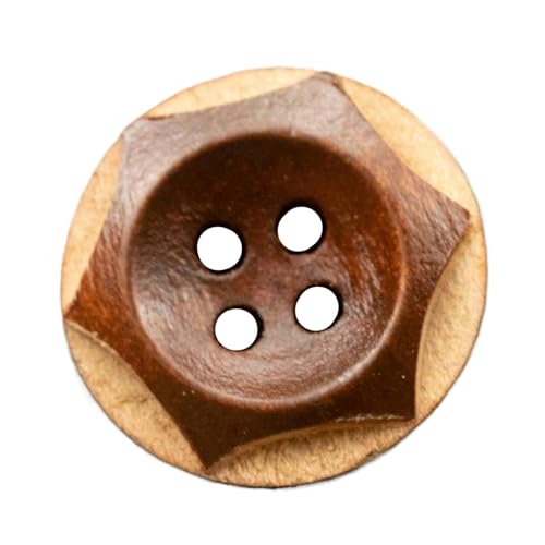 15mm/18mm/20mm Holzknöpfe Kleidungsknöpfe, Blume, 18mm-10Stk von Qgsaghty