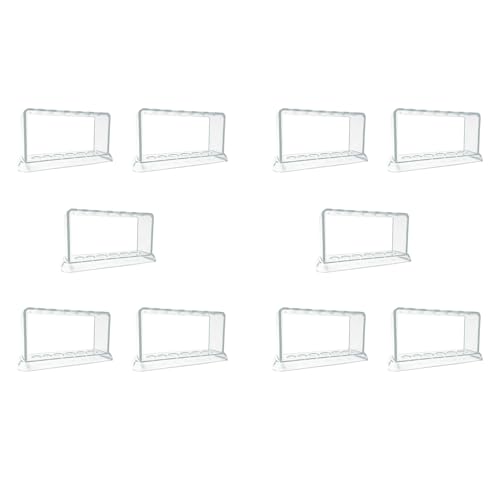 Qhpnunhq 10 x transparenter Reagenzglashalter aus Kunststoff, 6 Löcher, Halterung für Reagenzgläser, Laborgeräte, Schulbedarf, 16,7 x 8 x 3 cm von Qhpnunhq