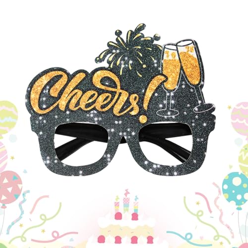 Qhvynpo 2025 Glasses New Year's, Funny Glasses Decoration, New Year's Eyeglasses, Creative Costume Glasses, New Year's Glasses, New Year's Supplies For Men, New Year's Supplies For Women von Qhvynpo