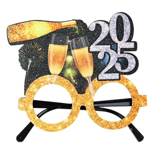 Qhvynpo 2025 Glasses New Year's, Funny Glasses Decoration, New Year's Eyeglasses, Creative Costume Glasses, New Year's Glasses, New Year's Supplies For Men, New Year's Supplies For Women von Qhvynpo