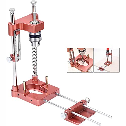 Drill Guide, Auto Line Drill Guide, Portable Drill Guide, Woodworking Drill Locator Tools, Drill Up to 2 Inch Holes, Versatile Base and Fence System von QianDou