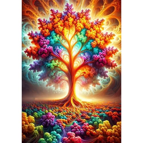 Qianbaiuk Baum des Lebens Diamond Painting-Diamond Painting Erwachsene Baum Diamant Painting Kits für Geschenk und Home Wand Dekoratione(12x16 Zoll) von Qianbaiuk