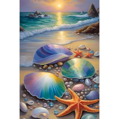 Qianbaiuk Diamond Painting Erwachsene,Strand Diamond Painting,Erwachsene Diamant Painting für Geschenk und Home Wand Dekoratione(12x16 Zoll) von Qianbaiuk