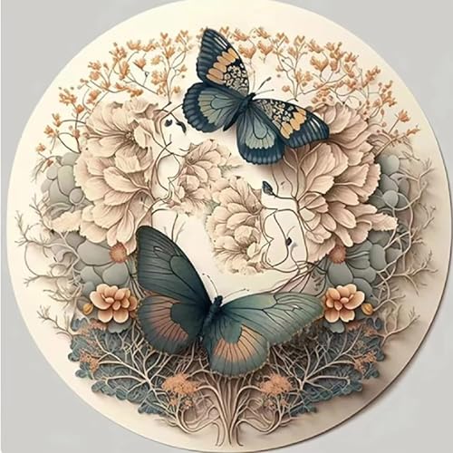 Qianbaiuk Diamond Painting Erwachsene Schmetterling-Diamond Painting Schmetterling,Diamant Painting für Geschenk und Home Wand Dekoratione (12x12 Zoll) von Qianbaiuk