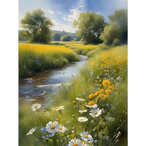 Qianbaiuk Malen Nach Zahlen Erwachsene Landschafts-Malen Nach Zahlen Erwachsene DIY Acrylpigment,für Art Home Decor(12x16 Zoll) von Qianbaiuk