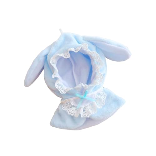 Qianly 15cm Und 17cm Puppen Kapuzenpullover Umhang Miniatur Kleidung Puppe Hase Mädchen Umhang Kostüm für 15cm Anhänger Puppe Geburtstag Geschenke Kinder, Blau von Qianly