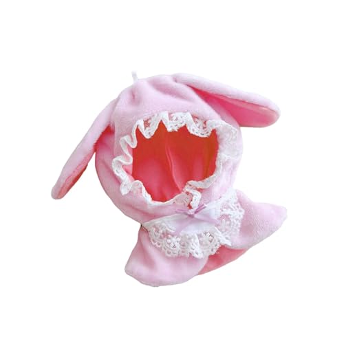 Qianly 15cm Und 17cm Puppen Kapuzenpullover Umhang Miniatur Kleidung Puppe Hase Mädchen Umhang Kostüm für 15cm Anhänger Puppe Geburtstag Geschenke Kinder, Lila Rosa von Qianly