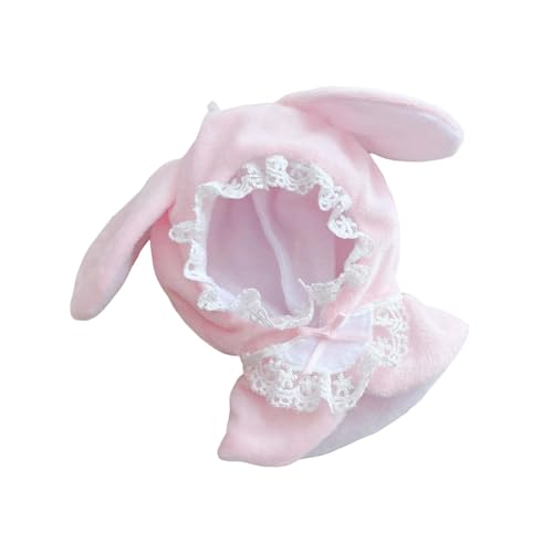 Qianly 15cm Und 17cm Puppen Kapuzenpullover Umhang Miniatur Kleidung Puppe Hase Mädchen Umhang Kostüm für 15cm Anhänger Puppe Geburtstag Geschenke Kinder, Rosa von Qianly