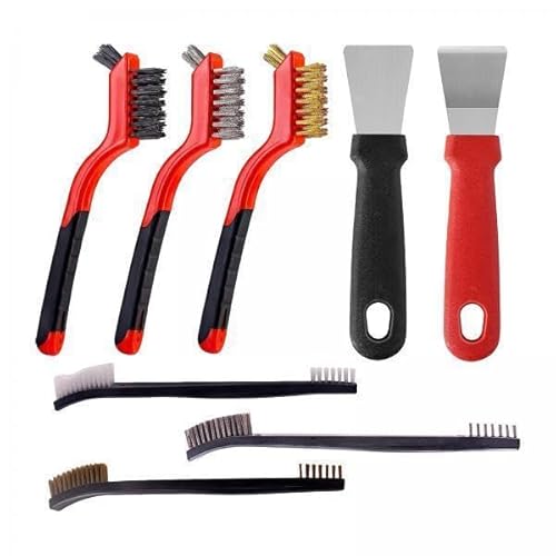 Qianly 2x Drahtbürsten Set, Mini Drahtbürste, Rakel, Komplettes Reinigungsset, Kratzbürsten für Lackrost Qianly 2x Drahtbürsten Set, Mini Drahtbürste, Rakel, Komplettes Reinigungsset, Kratzbürsten für Lackrost von Qianly