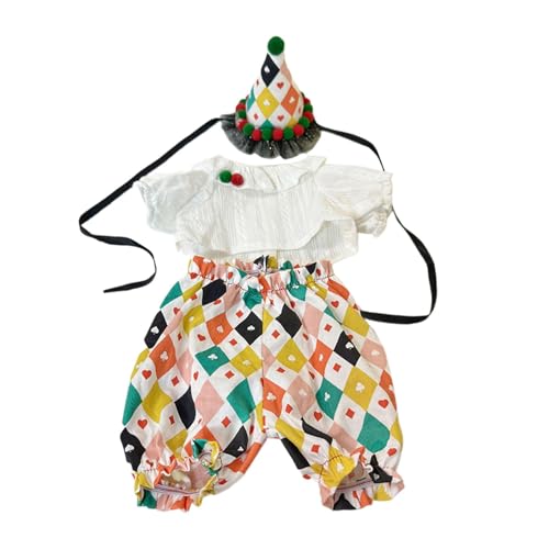 Qianly 3X Puppenkleidung Anzug Plüschpuppe T-Shirt Hose Modellzubehör Kleidung für Kinder Niedlich Machen Sie Ihre Eigenen Puppen für 15 Zoll Puppen von Qianly