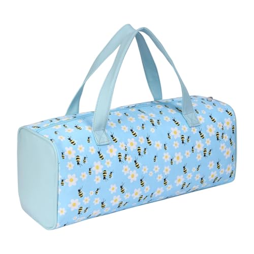 Qianly Garnaufbewahrungstasche Als Garn Tragetasche Und Häkeltasche Leichter Strickbeutel für Die Wollaufbewahrung mit Tragegriff Als Geschenk für Bastler, Blaue Biene Qianly Garnaufbewahrungstasche Als Garn Tragetasche Und Häkeltasche Leichter Strickbeutel für Die Wollaufbewahrung mit Tragegriff Als Geschenk für Bastler, Blaue Biene von Qianly