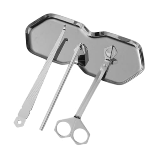 Qianly Kerzenwerkzeug Set, Kerzenzubehör Set, Kerzendocht Trimmer Set für Geburtstag, Silber von Qianly