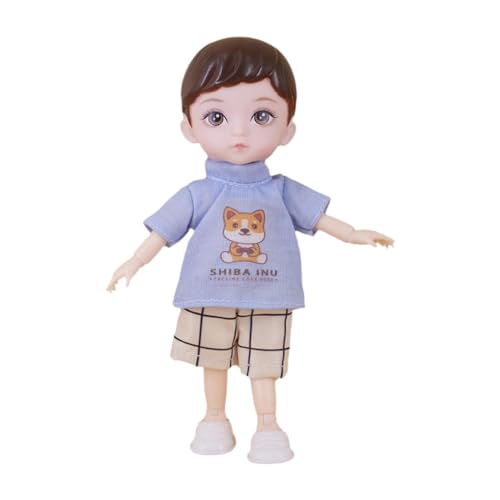 Qianly Männliche Puppe Kleine Junge Puppe Grundlegende Make-Up Action-Figuren DIY Junge BJD Puppe BJD Puppe Spielzeug, violett von Qianly