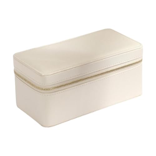 Qianly Schmuck Reiseetui, Uhren Aufbewahrungsbox, Schmuckverpackung, Halter, Schmuckschatulle, Armreif Box für Hochzeitsarmbänder, Einzelhandelsgeschäfte, Beige von Qianly