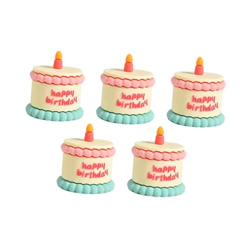 Qianly Set von 5 Mini Kuchen Figuren für Partydekor Und Geschenke, Alles Gute Zum Geburtstag von Qianly