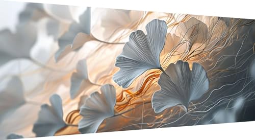 5D Diamond Painting Ginkgo Biloba, DIY Diamant Painting Bilder, Diamand Painting Erwachsene Groß xxl, Kinder Diamant kunst Set mit Diamond Painting Zubehör, Home Wand Décor 100x40cm von Qiaoqoo