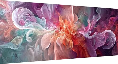 Abstrakt Diamond Art Painting Blume Diamond Painting Bilder Erwachsene Basteln Runde Steine Strass Stickerei Kreuzstich Kunst Handwerk Diamant Malerei Set für Haus Wanddekoration 175x70cm von Qiaoqoo