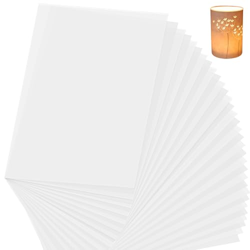 Qiareoiu 120 Blatt Transparentpapier Weiß, Architektenpapier a4, Transparentpapier Bedruckbar 90 g/m², Pergamentpapier zum Bedrucken, Pergamentpapier zum basteln auch als Laternenzuschnitte von Qiareoiu