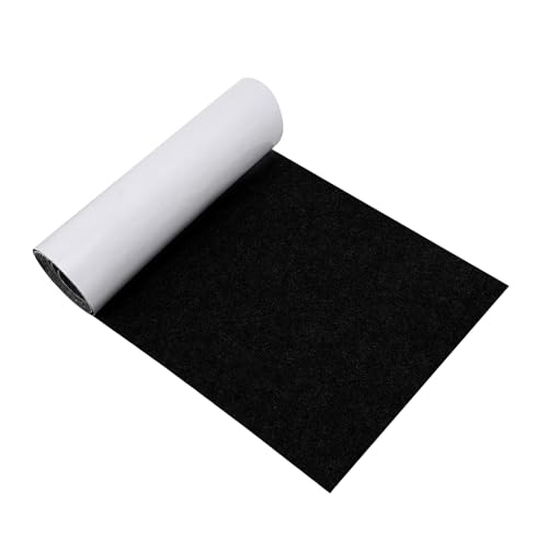 Qiciqinoone Filz Selbstklebend Schwarz 1mm, 40x220cm Filz Selbstklebend Meterware,Selbstklebendes Schwarz Filzmatte Selbstklebender Filz 1mm für Weihnachtsbasteleien Stühle Möbel Bodenschutz,1mm Dicke von Qiciqinoone