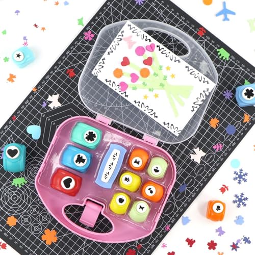 10-teiliges Papierstanzer Set, Motivstanzer Set Lochstanzer Papier Motivlocher Ausstanzer Stanzer Set Ausstanzer Für Papier Zum Basteln Für Scrapbooking D-IY Einladungen von Qidures