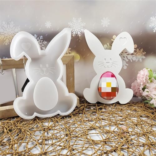 Silikonform Ostern Hase, 3D Hase Silikonformen Gießformen Ostern Silikonform Hase Kaninchen Silikonform Frühling Osternhase Gipsformen Osternhase Gießformen Silikon Ostern Hase Giessformen von Qidures