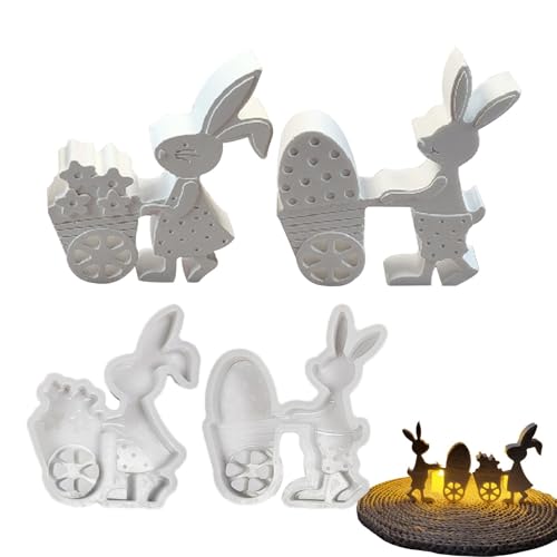 Silikonformen Gießformen Ostern, Silikonform Ostern Roller Gießformen Silikon Osterhase Silikon Gießform Ostern Ornamente Epoxidharz Formen Zur Herstellung Von Ostern Dekorationen von Qidures