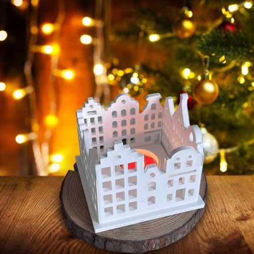 Silikonformen Gießformen Weihnachten Silikonform Kerzenhalter Haus Silikon Gießform Silikonformen Gießformen Häuser 3D Silikonform Haus Silikonform Haus Gips Giessformen Silikon Gießform Kerzenhalter von Qidures