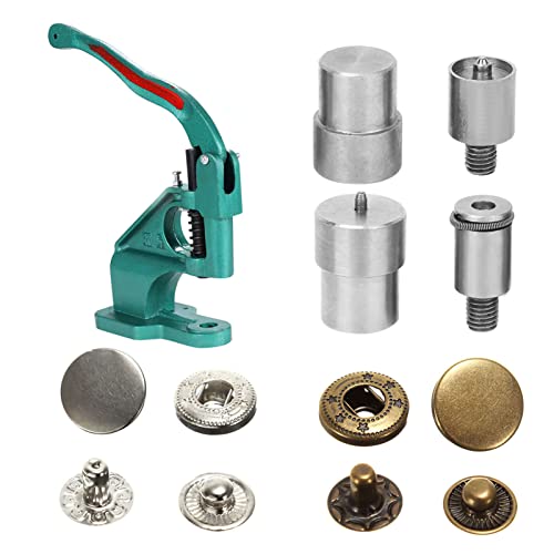 4 Stück Druckknopf Druckform Edelstahl Ersatz Kits für 651/633/831, Langlebige und Genaue Press Maschine Teile, Anwendbar für 12mm, 15mm, 21,5mm Knöpfe von Qiilu