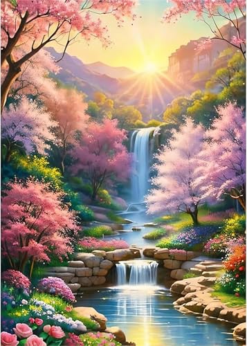 Qijinn Diamond Painting Kits,5D Sonnenuntergangsfluss Diamant Painting Bilder für Erwachsene,DIY Square Vollbohrer Diamant Malerei Stickerei Kreuzstich Set Home Wand Dekor Geschenke 60x80 cm Qijinn Diamond Painting Kits,5D Sonnenuntergangsfluss Diamant Painting Bilder für Erwachsene,DIY Square Vollbohrer Diamant Malerei Stickerei Kreuzstich Set Home Wand Dekor Geschenke 60x80 cm von Qijinn