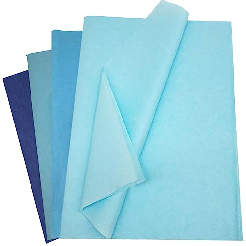 40 Blatt Geschenkpapier Seidenpapier,Blaue Bunt Serie 50x75cm Verpackungspapier Bastelpapier für Füller Blumen Kunsthandwerk Geburtstag Hochzeits Dekoration und Geschenkverpackungen Tissue Paper von Qikaara