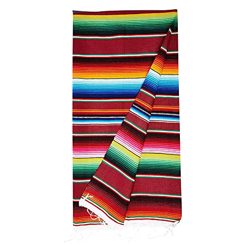 Mexikanische Decke, 150x200cm Mexikanische Decke Quaste Tischdecke Colorful Mexikanische Tischdecke Decken Quaste Aus Baumwolle Tisch Für Mexikanischen Home Hochzeit Dekoration von Qikam