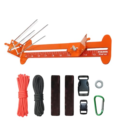 Paracord Armband Jig Kit, Jig Bracelet Maker Mit Fallschirmschnur - Verstellbares Paracord Bracelet Maker Kit Aus Edelstahl - Paracord Braiding Weaving Kit - (Zufällige Seilfarbe), 35 × 10 × 5,5 cm von Qikam