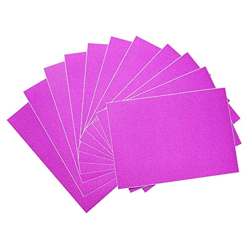 Qililandiy 10 Stück Glitzer Karton Papier Dekorpapier A4 Karte Glitzerpapier Einseitige Bastelpapier zum DIY Basteln Scrapbooking Einladungskarten (Rosa) von Qililandiy