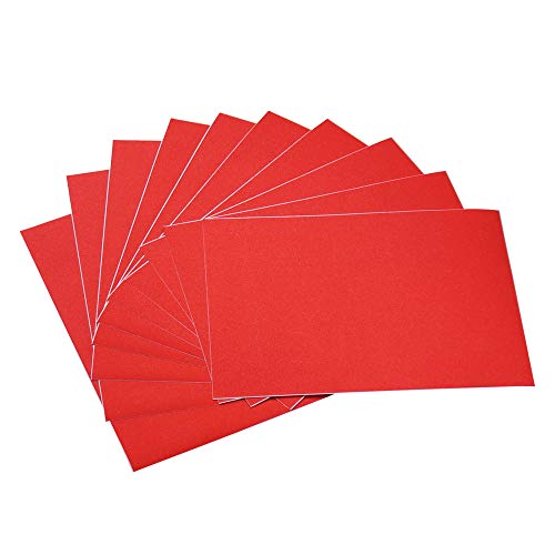 Qililandiy 10 Stück Glitzer Karton Papier Dekorpapier A4 Karte Glitzerpapier Einseitige Bastelpapier zum DIY Basteln Scrapbooking Einladungskarten (Rot) von Qililandiy