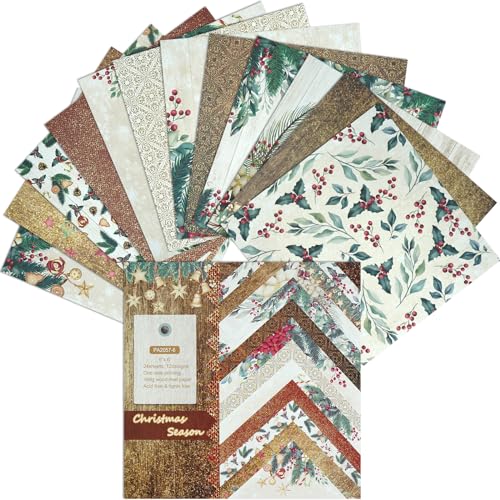 Qililandiy 48 Blatt Bastelpapier Origami Dekorpapier Vintage Design 6x6 Zoll Scrapbooking Papier Gemustertes Karton für DIY Handwerk Foto Hintergrund Deko (PA2057) von Qililandiy