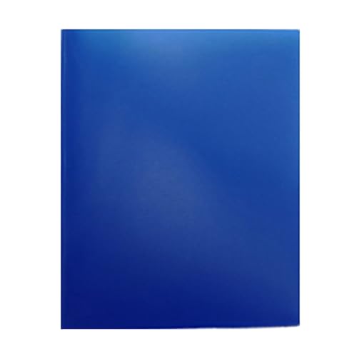 Qinlenyan Zwei-Pocket-Mappe PP-Ordner mit Taschen, Zinkenverschlüsse, PP-Kunststoff, A4-Größe, wasserdicht, reißfest, Dokumenten-Organizer, Blau von Qinlenyan
