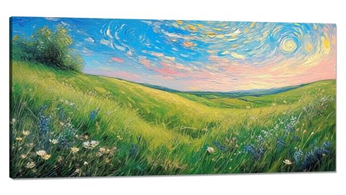 Malen Nach Zahlen Erwachsene Anlage Malen Nach Zahlen XXL 20x40cm, Paint by Numbers Himmel Malen Nach Zahlen Kinder Kreativ Set, DlY Handgemalt Olgemalde mit Pinseln und Acrylfarbe, Zimmer Deko Q-915 von Qinqhuag