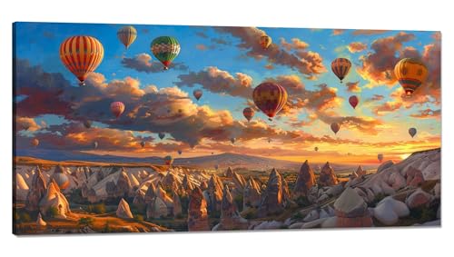 Malen Nach Zahlen Erwachsene Ballon Malen Nach Zahlen XXL 100x200cm,Paint by Numbers Wolken Malen Nach Zahlen Kinder Kreativ Set,DlY Handgemalt Olgemalde mit Pinseln und Acrylfarbe,Zimmer Deko Q-645 von Qinqhuag