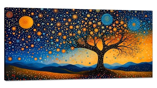 Malen Nach Zahlen Erwachsene Baum Malen Nach Zahlen XXL 20x40cm, Paint by Numbers Zusammenfassung (3) Malen Nach Zahlen Kinder, DlY Handgemalt Olgemalde mit Pinseln und Acrylfarbe, Zimmer Deko Q-663 von Qinqhuag