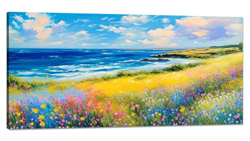 Malen Nach Zahlen Erwachsene Blume Malen Nach Zahlen XXL 100x200cm, Paint by Numbers Himmel Malen Nach Zahlen Kinder Kreativ Set, DlY Handgemalt Olgemalde mit Pinseln und Acrylfarbe, Zimmer Deko Q-791 von Qinqhuag