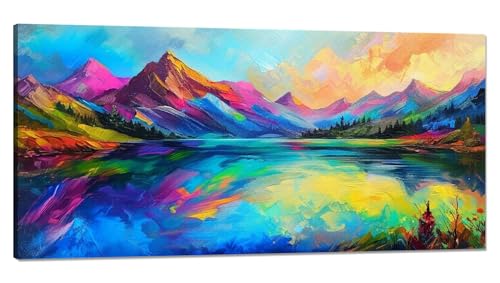 Malen Nach Zahlen Erwachsene Bunt Malen Nach Zahlen XXL 100x200cm,Paint by Numbers Berg (1) Malen Nach Zahlen Kinder Kreativ Set,DlY Handgemalt Olgemalde mit Pinseln und Acrylfarbe,Zimmer Deko Q-861 von Qinqhuag