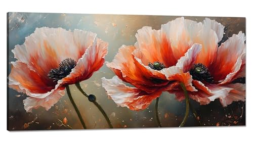 Malen Nach Zahlen Erwachsene Mohn Malen Nach Zahlen XXL 100x200cm,Paint by Numbers Blumen (1) Malen Nach Zahlen Kinder Kreativ Set,DlY Handgemalt Olgemalde mit Pinseln und Acrylfarbe,Zimmer Deko Q-727 von Qinqhuag