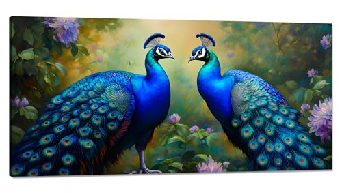 Malen Nach Zahlen Erwachsene Pfau Malen Nach Zahlen XXL 100x200cm, Paint by Numbers Anlage Malen Nach Zahlen Kinder Kreativ Set, DlY Handgemalt Olgemalde mit Pinseln und Acrylfarbe, Zimmer Deko Q-653 von Qinqhuag